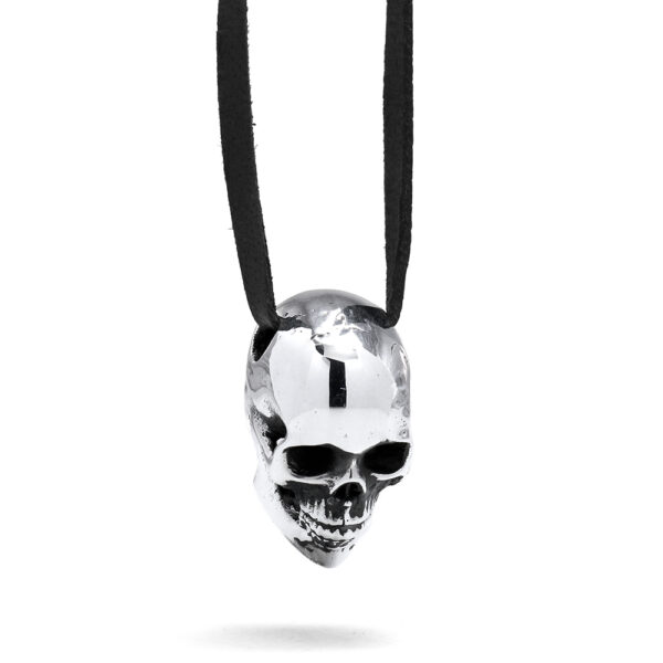 Ether11 Silver Guardian Skull Pendant