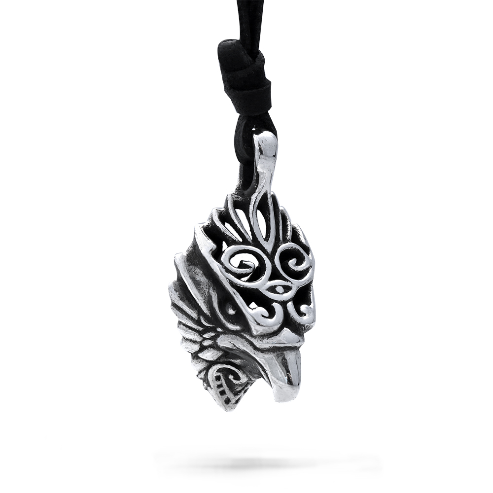 Ether11 Sterling Silver The Messenger Hawk Pendant