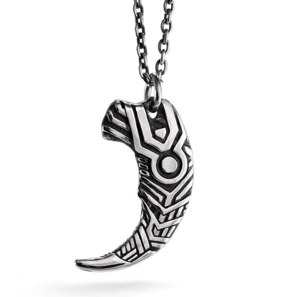 Ether 11 Silver Bear Claw Art Deco Pendant