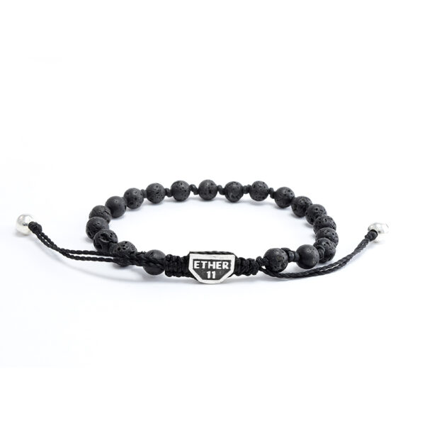 Ether11 Lava Rock Knotted Bead Macrame Bracelet