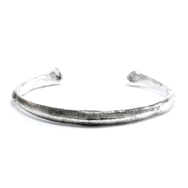 Ether11 Silver Bone Cuff Bracelet Made in USA