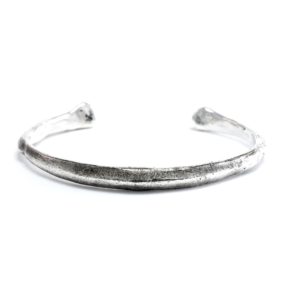 Ether11 Silver Bone Cuff Bracelet Made in USA
