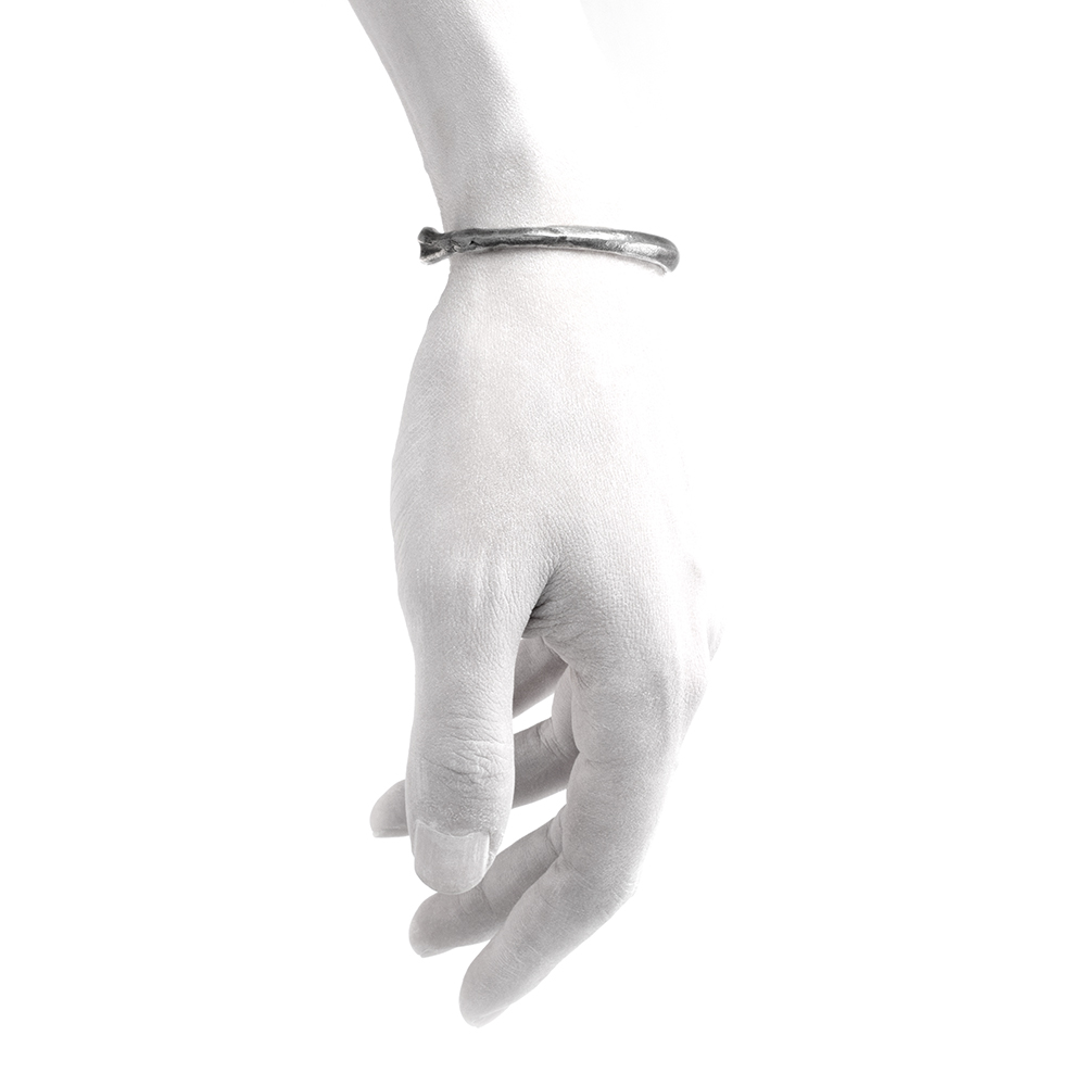 Ether11 Silver Bone Cuff Bracelet Made in USA