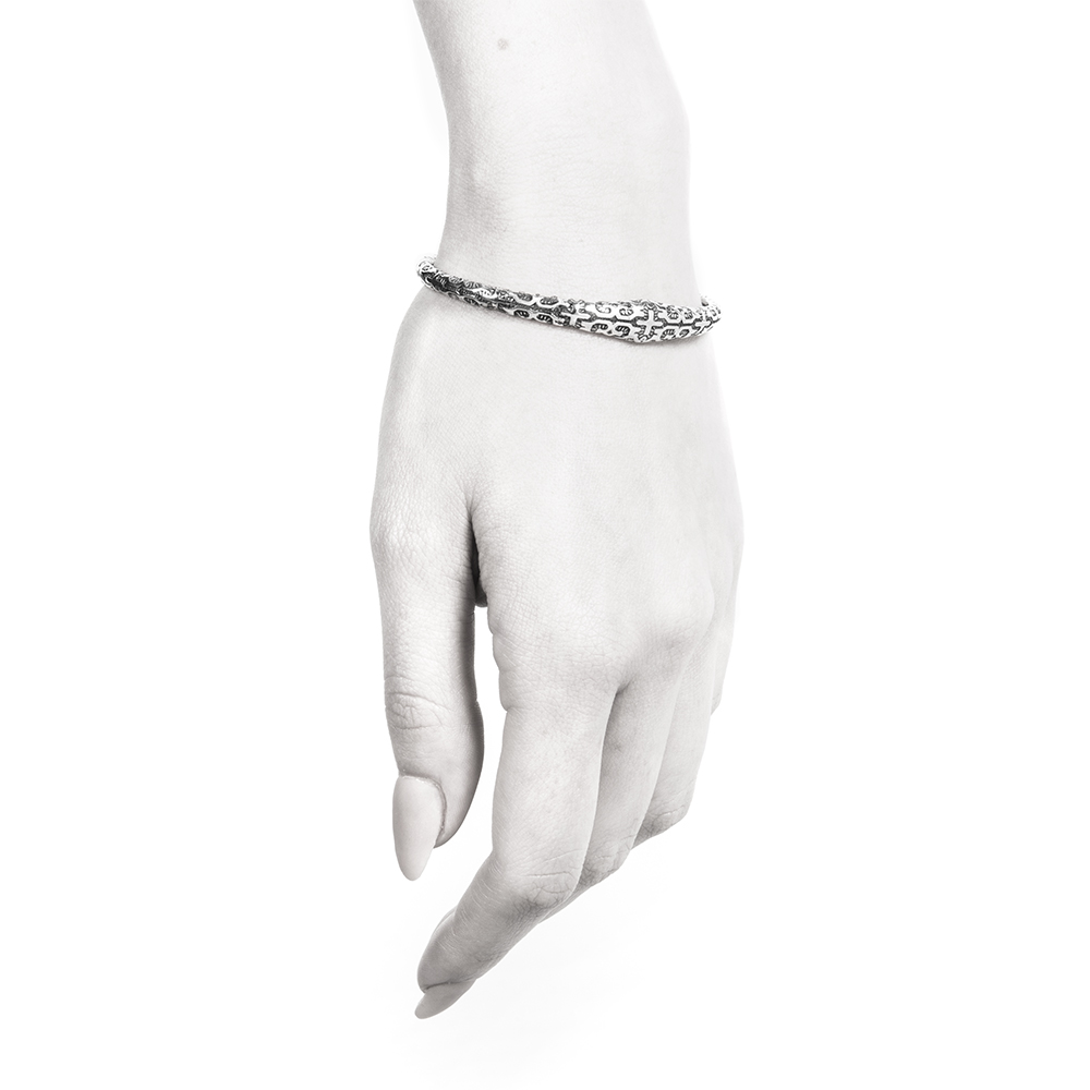 Ether11 Tribal Shipibo Pattern Sterling Silver Cuff