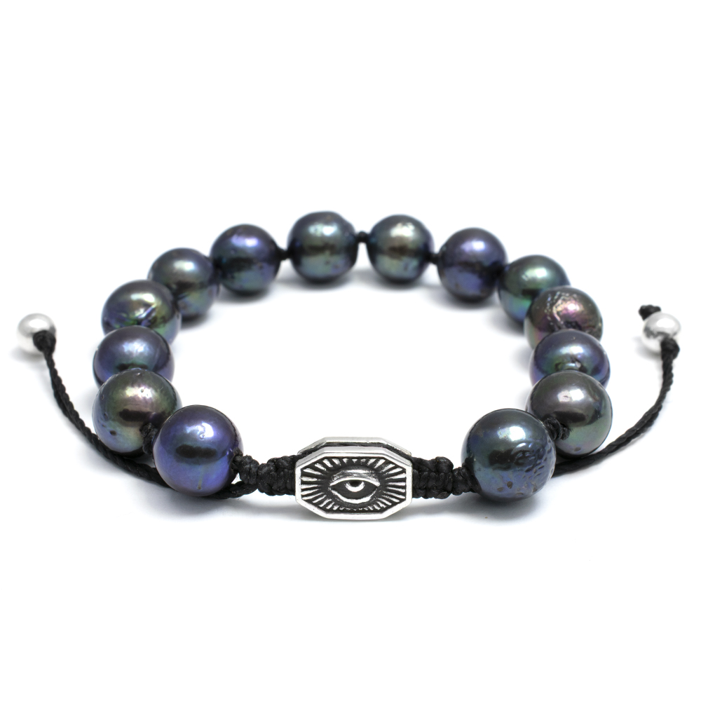 Ether11 Black Freshwater Pearl Bracelet