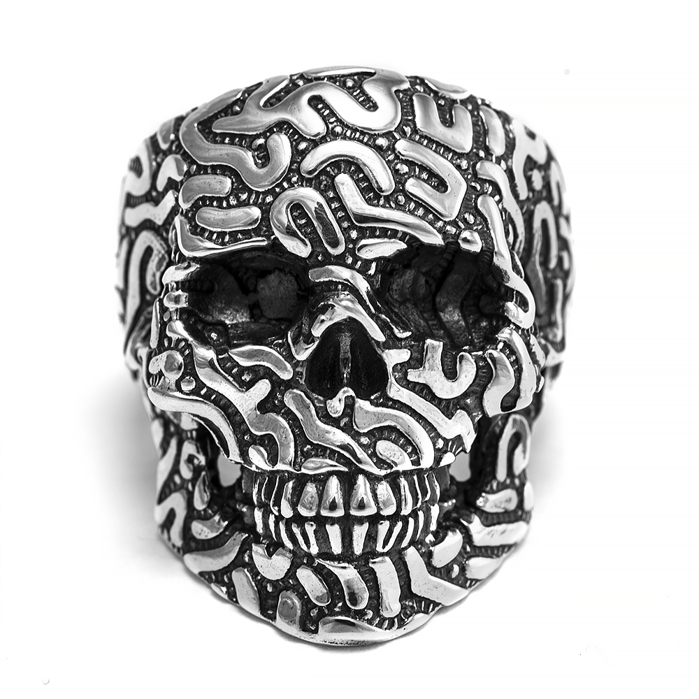 Lefty Squiggle Skull Ring - Image 2