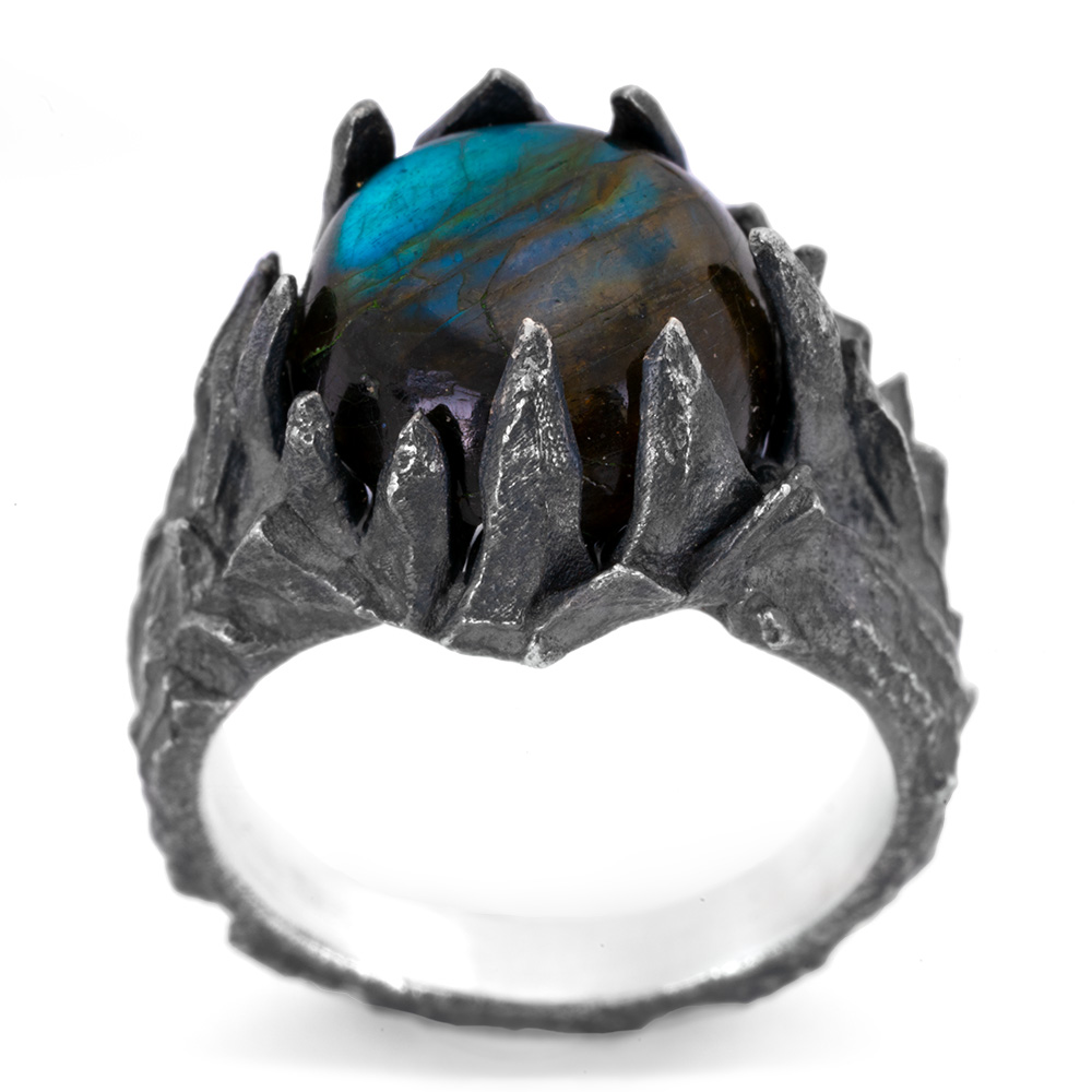 Obscurite Ring with Labradorite Stone - Image 3